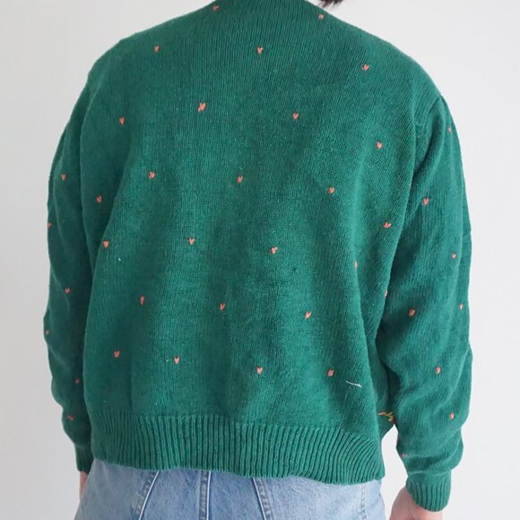 Floral Embroidered Green Cardigan - Picture 2 of 9